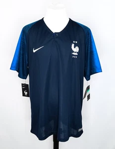FRANCE FFF 2018 HOME SHIRT NEW BNWT - MAILLOT NIKE NEUF COUPE DU MONDE 2 ÉTOILES - Picture 1 of 18