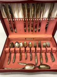 VTG Oneida Community The Finest Silverplate 47-PCS Flatware Cutlery Set with Box - Picture 1 of 16