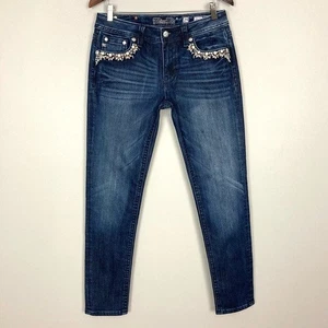Miss Me Mid-Rise Skinny Jeans Damen Gr. 29 Faded Dark Wash Stretch Denim - Bild 1 von 11
