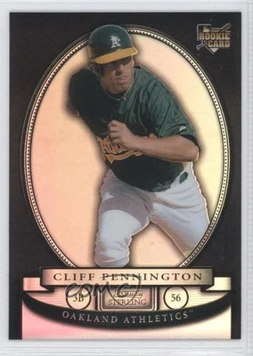 2008 Bowman Sterling Black Refractor /25 Cliff Pennington (Running) #BS-CRP - Image 1 of 2