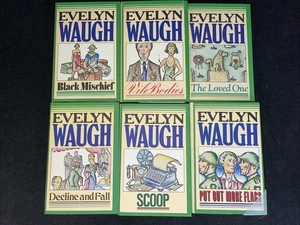 Lot Of 6 Evelyn Waugh Books Vintage 1977 HC/DJ - Picture 1 of 8