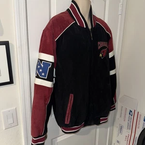 Chaqueta de bombardero vintage NFL G-III Arizona Cardinals gamuza cuero grande excelente - Imagen 1 de 7