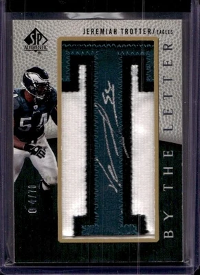 Jeremiah Trotter 2007 SP Authentic #BTL-JT By The Letter Auto /70 "T - Image 1 of 2