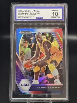 Shaquille O’Neal 2021-22 Panini Prizm DP #84 rojo blanco y azul Prizm CCG 10 COMO NUEVO Foto 1 de 2
