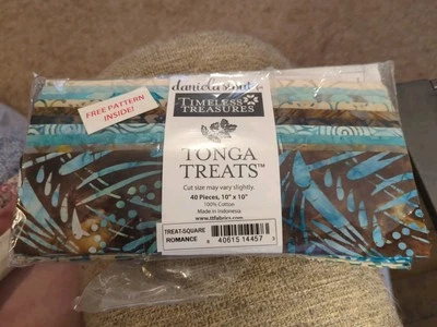 Timeless Treasures Tonga Treats - Romance - (40) 10" Batik Fabric Squares - Image 1 of 4