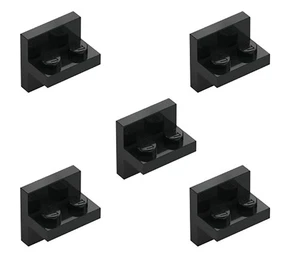 5 New LEGO Black 2x2 - 1x2 Centered Bracket 41682 brace support holder vertical - Picture 1 of 6