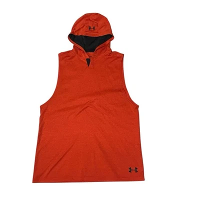 Under Armour Mens Size M Tank Top Hoodie Fitted Gym Running Training Activewear - Image 1 of 4