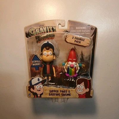 Disney Gravity Falls 2 Pack Dipper Pines & Barfing Gnome  Figures  *Pack Damaged - Image 1 of 4