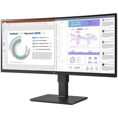 LG UltraWide 34BQ77QE-B - LED monitor - curved - 34" - 3440 x 1440 UWQHD @ 60 Hz - Image 1 of 4