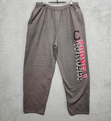 Pantalones deportivos Cornell University Champion para hombre XL grises bolsillos cordón elástico Foto 1 de 4