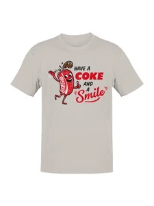 Officially Licensed Coca Cola Have a Coke and Smile Men's T-shirt - Picture 1 of 6