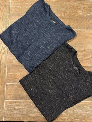 批量 2 件 Greg Norman Performance T 恤 | XXL | 蓝色和深灰色 — 第 1/3 张图片