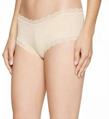 Hanky Panky Chai Organic Cotton Boyshort w/ Lace Women's Size Large L26539 - Image 1 of 4