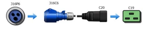 Netzkabel, Ersatznetzkabel, 3-poliger Stecker, Universal-Netzkabel DE - Afbeelding 1 van 1