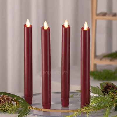  Velas cónicas de cera sin llama LED Luminara con llama danzante realista  Foto 1 de 4