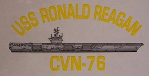 Pegatina para parachoques ventana barco militar marina USS Ronald Reagan NUEVA calcomanía - Imagen 1 de 1