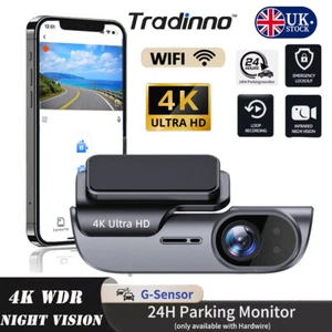 4K Car Dash Camera with GPS Wi-Fi Driving Vehicle Cam Night Vision Car Camcorder - Picture 1 of 14