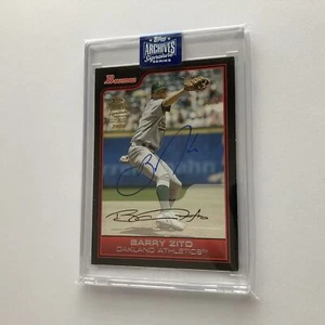 Barry Zito 2020 Topps Archives Signature Series Auto 2006 Bowman Card #17 3/7 - Picture 1 of 2