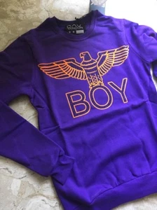 Felpa BOY LONDON Viola Maglia Sporty Invernale donna Taglia S - Foto 1 di 4