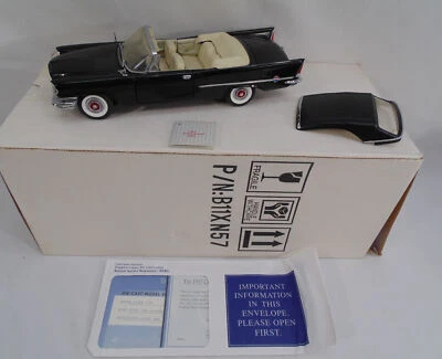 Franklin Mint 1957 Chrysler 300C Black 1/24 Diecast Car Convertible 1/24 Scale  - Image 1 of 4