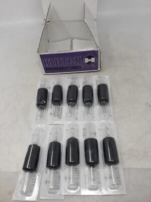 Klutch RT9 Disposable Tattoo Tubes 1.25" Black Round Tip Grips Lot of 12 - Image 1 of 4