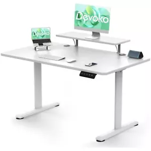 Höhenverstellbarer Schreibtisch Elektrischer Stehpult Mit Monitorständer Memory - Bild 1 von 6