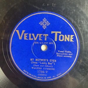 10" 78 RPM-Walter Cummins-I'm Sorry Sally/My Mother's Eyes/Velvet Tone 1798-V - Imagen 1 de 4