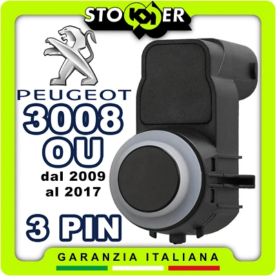 Sensore Radar Parcheggio Anteriore Posteriore Ultrasonico PEUGEOT 3008 OU 3PIN - Immagine 1 di 4