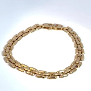 7" Panther Link Gold Bracelet 14K Yellow Gold 6.1g (KS1019098) - Picture 1 of 6