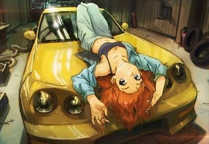 Anime girls car original characters yellow cars honda Playmat Gaming Mat Desk - Picture 1 of 1