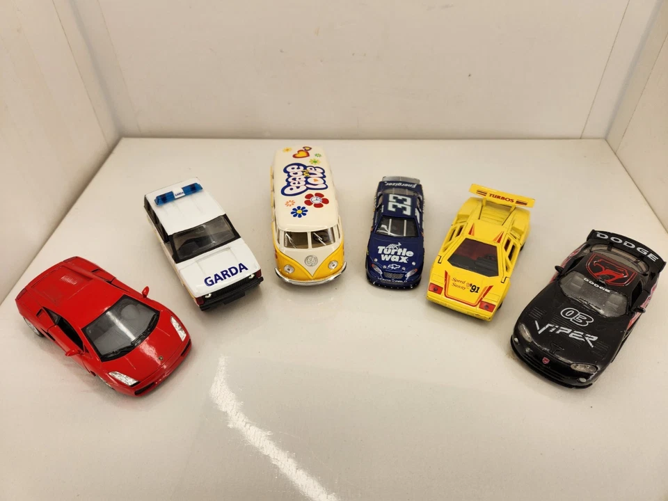 Lot Of 6:  1/32 Diecast Lambo, Viper, VW, +plus More Some Pull Backs - Image 1 of 4