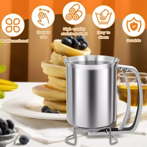 Stainless Steel Donut Cupcake Waffle Batter Funnel Pancake Dispenser Baking Tool - Picture 1 of 23
