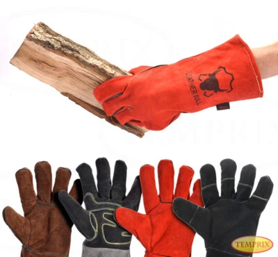 TEMPRIX Grillhandschuhe Ofenhandschuhe feuerfest Grill BBQ Hitzebeständig Premium