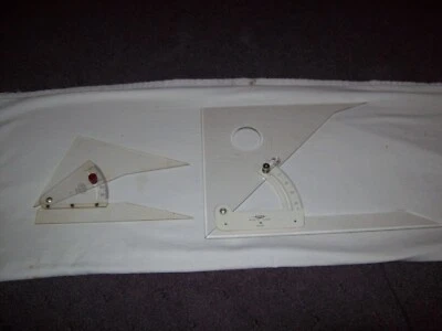 2 Vintage Adjustable Protractor Triangles - Post 1588 & Tacro Germany 4457-12 - Image 1 of 4
