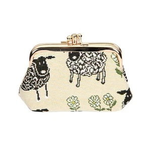 SPRING LAMB DOUBLE CLASP FRAME COIN PURSE SIGNARE TAPESTRY LADIES WOMEN PRESENT - Picture 1 of 6