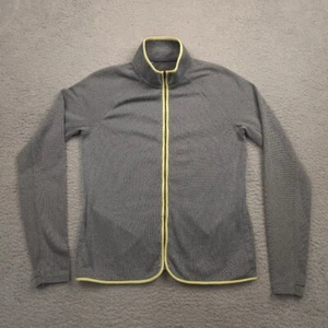 Under Armour ColdGear Full Zip Jacket Womens Medium Gray Yellow Trim UA UW1432 - Picture 1 of 10
