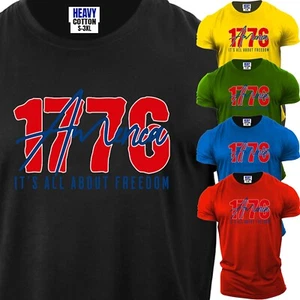 T-shirt manica corta uomo America Happy Independence Day USA divertente nuova maglietta regalo - Foto 1 di 12