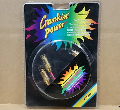 Crankin Power AS-TSA4LL 2 Female to 1 Male RCA Audio Y Adapter Cable NEW IN PKG - Image 1 of 2