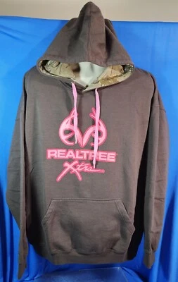 Sudadera con Capucha Pullover Para Mujer Rosa Costuras Realtree Xtra Marrón XL Foto 1 de 4