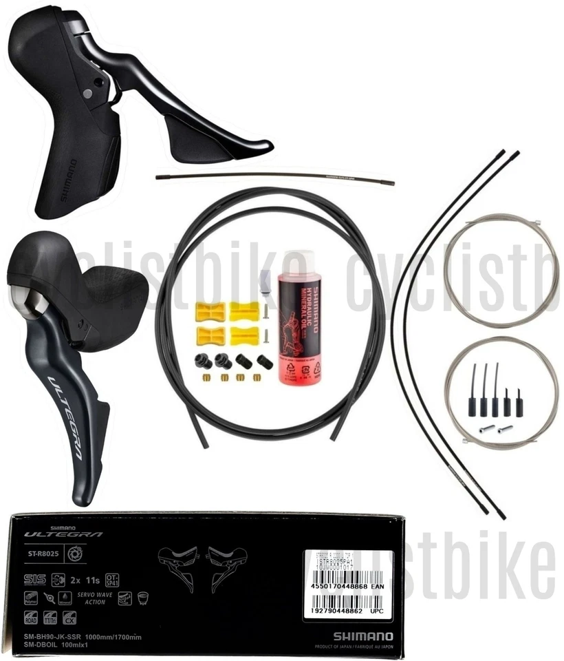 Shimano NIB Ultegra ST-R8025 2x11spd. STI Brake/Shift Lever Set w/cable and hose - Image 1 of 1