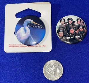 LOT-(2) vintage 1992 Faith No More Angel Dust BUTTON/PINBACK/PIN/BADGE Official - Picture 1 of 1