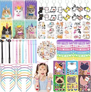 134Pcs Cat Party Favors Set for Kids Cat Themed Birthday Party Supplies with Cat - Picture 1 of 12