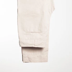 INCOTEX Chinos Beige Algodón Lino Slim Fit Pantalones Casuales para Hombres 33.75/27 - Imagen 1 de 5
