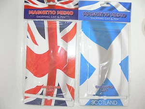 UK Scotland Magnetic Flag Kitchen Memo Notepad Shopping List Euro 2020 - Picture 1 of 7