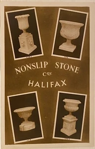 Photograph Trade Card ~ Non Slip Stone Co.Halifax West Yorkshire~Garden Planters - Picture 1 of 2