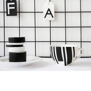 15mmX10M Pure Color White Black Decorative Washi Masking Gift Tape P2V8 DX - Picture 1 of 3