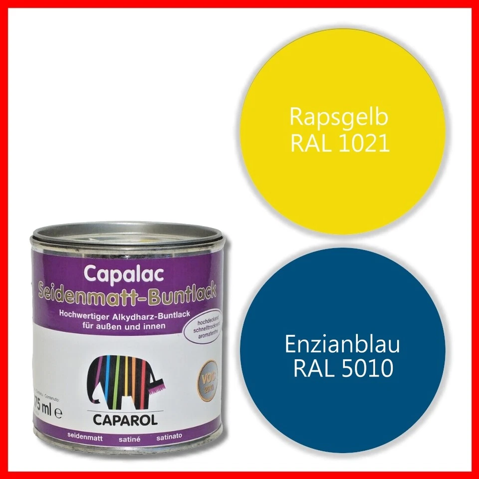 Caparol Capalac Buntlack seidenmatt, div. Farben zur Wahl, 375 ml (€74,64/Ltr.) - Bild 1 von 1