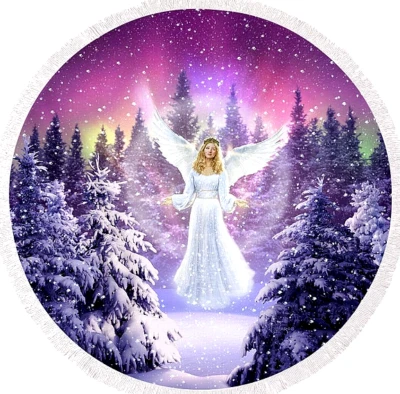 SNOW ANGEL WHITE TREE  FANTASY Glass Pendant 925 Sterling Silver 20" necklace - Image 1 of 4