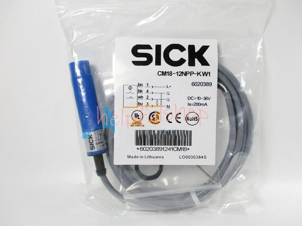 1PC New SICK Proximity Switch CM18-12NPP-KW1 - Image 1 of 1