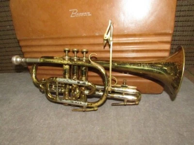 DE COLECCIÓN BESON CORNET 2-20 ESTUCHE RÍGIDO LIMPIO ESTADO JUGABLE HECHO EN INGLATERRA Foto 1 de 4